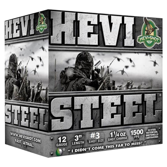 Hevi Steel 12Ga. 3.5" 1-3/8Oz. #3 25-Pk.